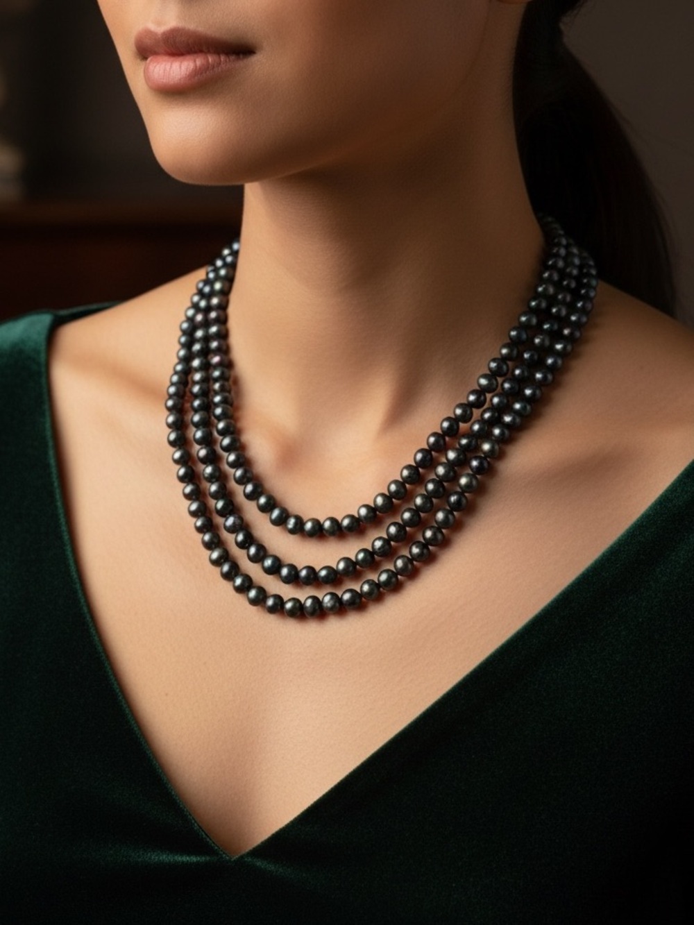 Peacock Pearl Necklace
Single, double or triple wrap
Gorgeous Elegant Rare